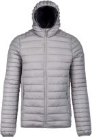 MEN'S LIGHTWEIGHT HOODED PADDED JACKET Marl Silver